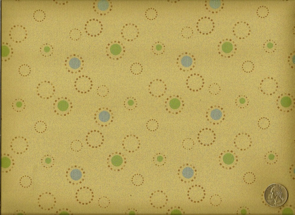 Momentum Echo Bisque Contemporary Geometric circle Dot Vinyl Upholstery Fabric
