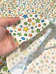 1YD Hoffman International Fabric Giggles 4349 Rainbow Space Cosmic Atomic Stars