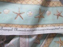 Cotton Fabric by Wilmington Prints -Tranquil Moments -Sea Shells, Star Fish 1.5
