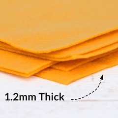Premium Felt Roll – By The Yard – 36″ Wide – Gold – Soft Wool-Like 1.2mm
