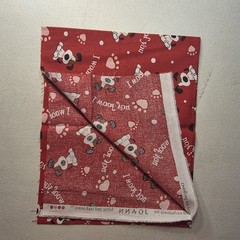 (2) Fat Quarters “I Woof You” Valentines Cotton Fabric (approx 17.5 x 22″)