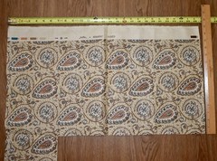Jasper AGRA — CORAL 100% Hemp Linen Print Fabric 26.5″x13″ +40″x7″ LARGE REMNANT