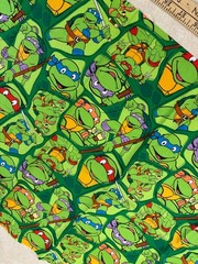 1/2 yard, Springs Creative Teenage Mutant Ninja Turtles Cotton Fabric Green