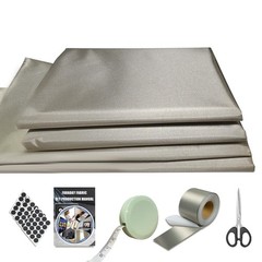 Faraday Fabric 43″ W×236″ L(Big 6 Yards)+1.18″ W×314″ L Faraday Tape, Faraday…