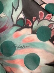 Authentic Roberto Cavalli, Made in Italy. Pure silk chiffon luxury fabric