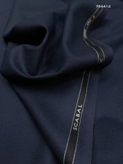 NAVY Blue Suiting Fabric Super 150s Wool SCABAL Luxury Dishdasha made in UK 3.5m
