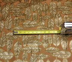 POLLACK ASSOCIATES LEAF PLUSH MIMOSA CARAMEL JACQUARD VELVET FABRIC BY THE YARD