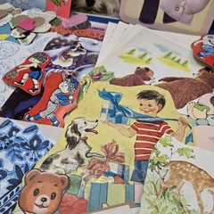 Junk Journal Lot 1Lb Ephemera Kitschy Kid Card Book Page Craft Collage Juvenile