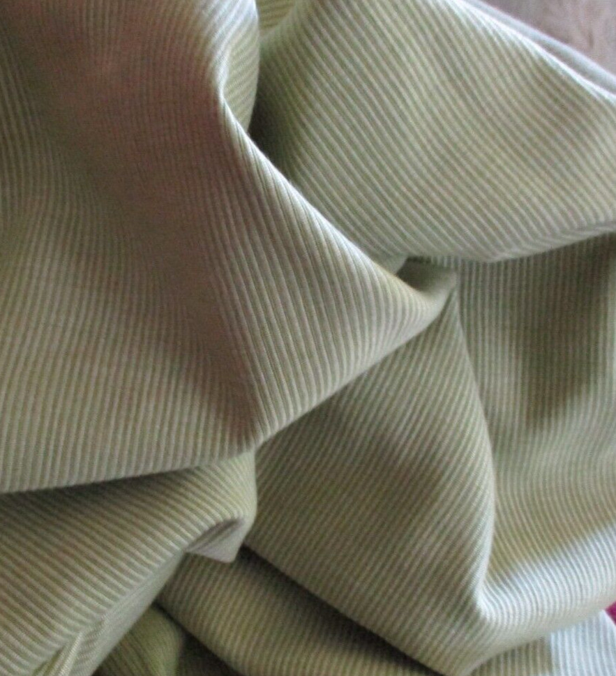 BTY – Vintage Scalamandre Celery Green ribbed Designer upholstery Fabric