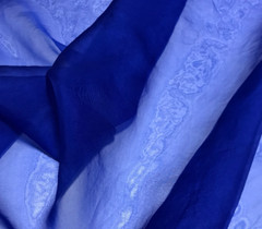 Hand Dyed SAPPHIRE BLUE – Silk Organza Fabric