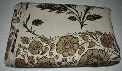 Raoul KASHMIR — DRIFTWOOD 100% Linen Print Fabric LOT of 4 LARGE REMNANTS