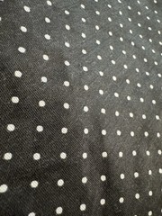 10 YARDS 44″W Dark CHARCOAL GRAY & White POLKA DOTS 100% COTTON FABRIC Vintage