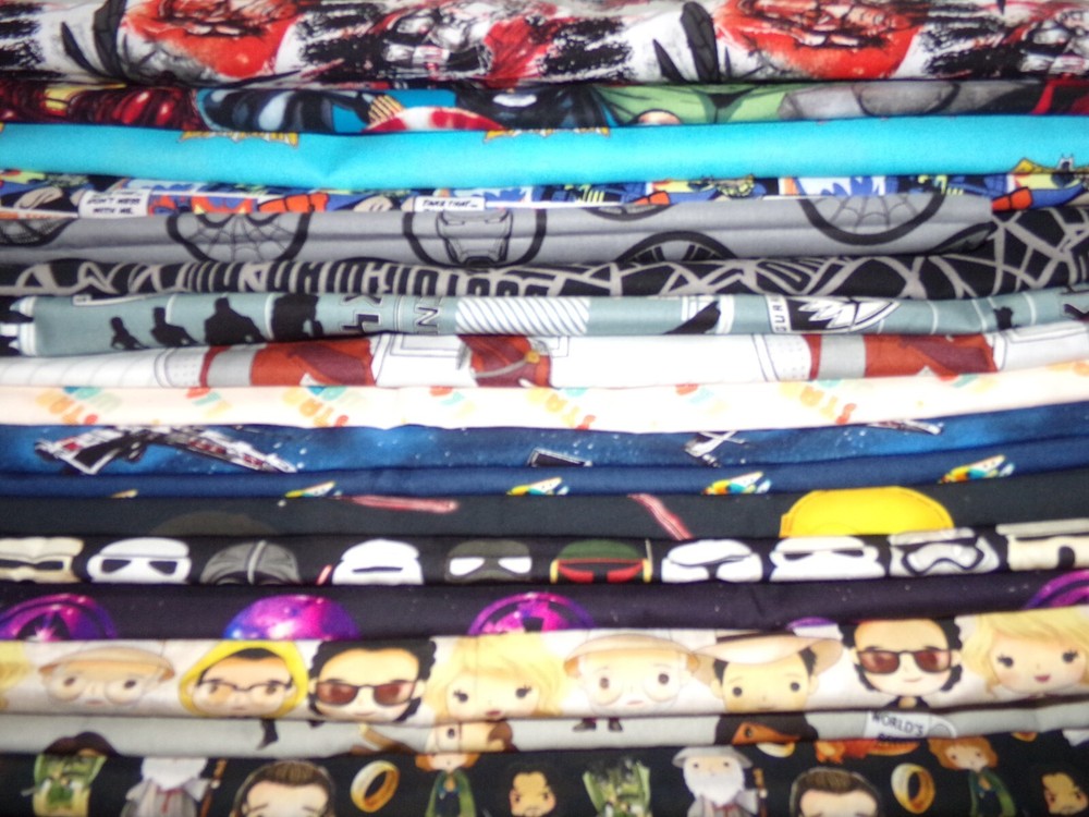 CARTOON movies TV shows cotton FABRIC U-pick AVENGERS Star wars READ for sizes