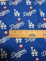 Los Angeles Dodgers Blue Crew Fabric Cotton 1 Yard 58 ” Wide