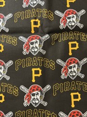 MLB Pittsburgh Pirates Baseball 1/2 yard (18 by 58”) Cotton Fabric