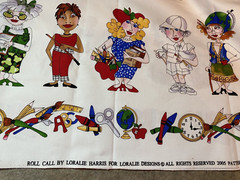 Loralie Harris Roll Call Border Fabric Teachers School 1/2 yd x 44″w
