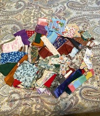 Quilt Scrap Lot 3 lb mixed 2″ + strips cotton calico prints strips floral fun