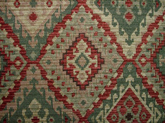 Rosso Kilim Chenille Fabric Curtain Upholstery Cushion Throws Footstool Use