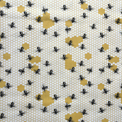 Keepsake Calico Bees in the Honeycomb Cotton Fabric – 26″ x 44″