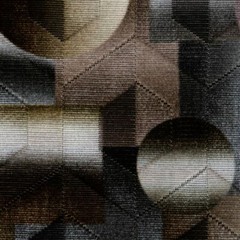 Weitzner Contemporary Geometric Velvet Uphol Fabric- Refractions / Prism 1.65 yd