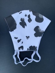 Face Mask Triple Layer Washable Cloth Cow Spot Black Animal