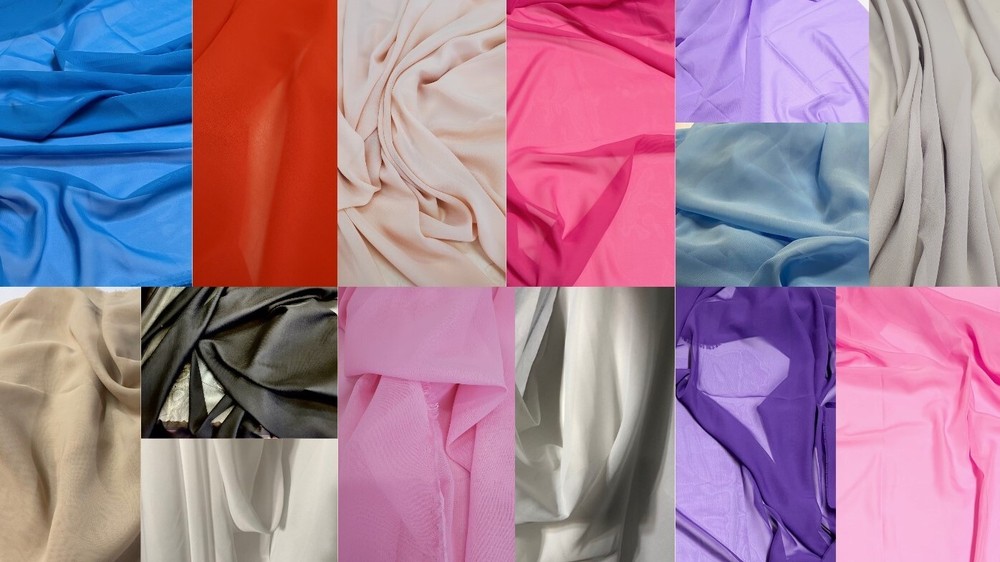 Sheer Chiffon Fabric – 58″ Wide – Used for Draping/Dress/Curtain/Decoration