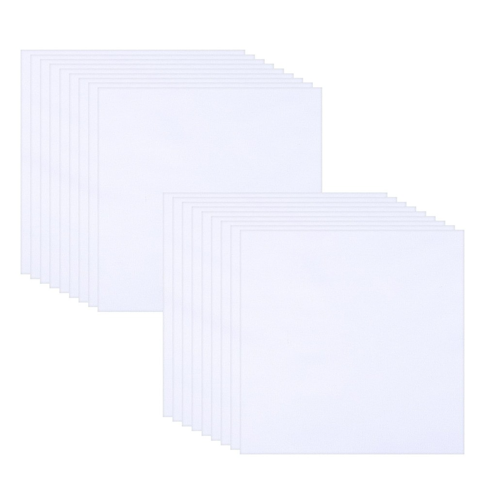 20 Pcs Embroidery Fabric, 10×10 Inch Pre-Cut White Cotton Fabric Squares, Qui…