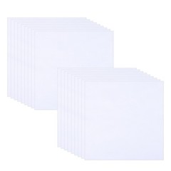 20 Pcs Embroidery Fabric, 10×10 Inch Pre-Cut White Cotton Fabric Squares, Qui…