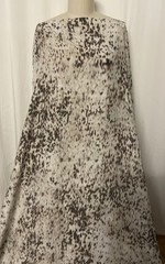 Cotton Rayon Blend Abstract Mottled Print Dark Taupe Cream Fabric By The Yd 56″W