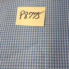 Blue White Gingham Cotton Fabric 1/2 yard x 44″ Sewing Crafting Quilting