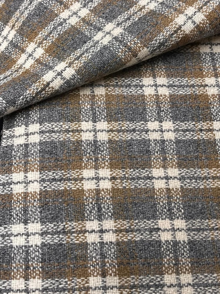 $38 for 2 Yards Real Wool (Flannel) Fabric Plaids Used for Jackets, Light Coats