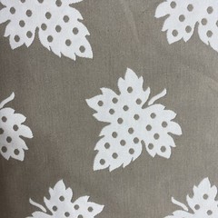 Grape Leaves Floral Double Sided Reversible Beige Cream Garden Upholstery 3 yd