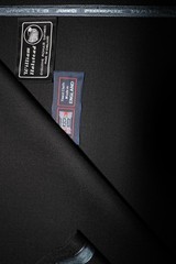 60% MOHAIR, 40% WOOL BLACK SUITING FABRIC MADE IN ENGLAND William Halstead 3.65m