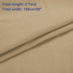 12OZ Denim Fabric 59 Inch Cotton Denim Fabric 2 Yard for DIY Khaki
