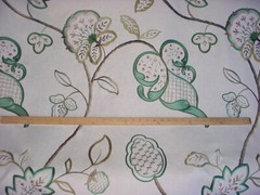 3-3/8Y Brunschwig & Fils BF10440 Hatherleigh Trail Embroidered Linen Fabric