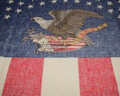 VTG 1991 Fabric Traditions Bald Eagle USA Flag Panel 34″x 46″ Banner Patriotic
