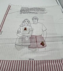2 – 60” Panels To Make TEDDY BEAR BOXER SHORTS WITH APPLIQUE – Size- S,M,L