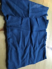 Vintage Blue Wool Herringbone Fabric Remnant Lot – Woven Suiting 1lb 7oz