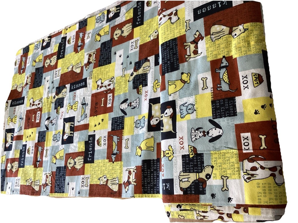 Snuggle Flannel Dog Patch Fabric JO-ANN FABRICS New 5 Yards Available By The YD