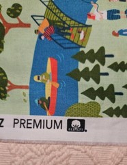 SOLVEJG MAKARETZ Jo-Ann HTF Park/Picnic/People Cotton Fabric 3.25 Yards X 43″