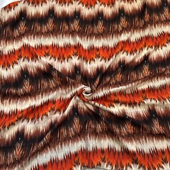 Apparel Fabric Lt Wt Polyester Orange Brown For Dress, Tops 2.33 Yd 57″ Frm Togo
