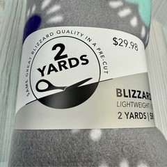 Joann Fabrics Lightweight Blizzard Fleece Gray with Multi Colors 2 Yards