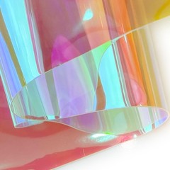 30 Gauge Holographic Clear Vinyl Roll 12×54 Inch Waterproof TPU Jelly Fabric