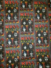 KISS Cotton Fabric 1 and 3/4 Yards: Decades of Decibels