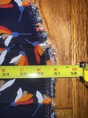 1940’s Blue/Red/Orange Viscose Rayon Fabric. 3.5 Yards.