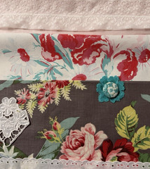 Vintage tablecloth fabric project bundle for sewing projects, pillows, totes!