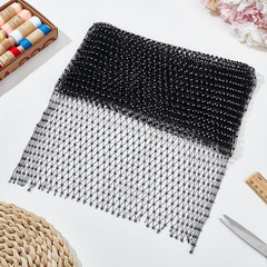 2 Yards Crystal Fishnet Fabric Sparkling Stretch Rhinestone Mesh