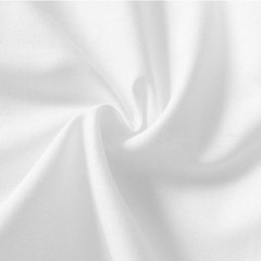 White Stretch Cotton PLAIN 5 Yard FABRIC Light Weight Dressmaking Material
