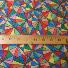 Cotton Fabric of Colorful Kaleidoscope of of multi colors 16″ x 42″ QT Fabrics