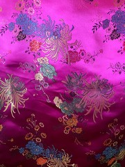 RASBERRY Chinese Brocade Jacquard with Flower Patterns